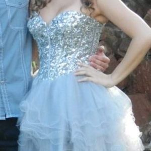 Silver Homecoming Formal Dress